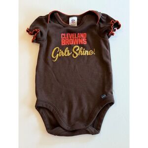 Gerber NFL Cleveland Browns Girls Shine Bodysuit Brown Orange 3-6M Baby Girl